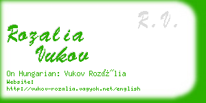 rozalia vukov business card